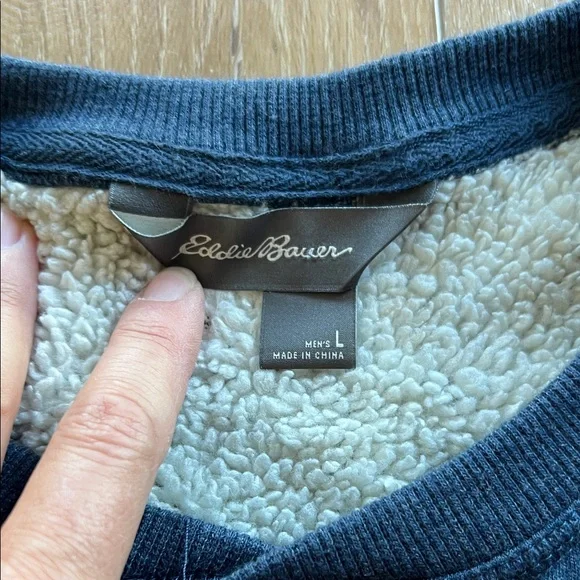 Eddie Bauer Men's large Black Henley Shirt - Picture 2 of 10